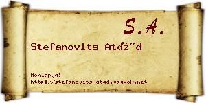 Stefanovits Atád névjegykártya
